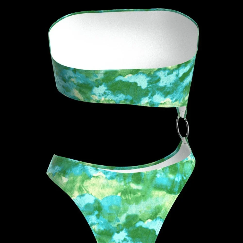 Blue Bandeau One Piece - Picture 5 of 5